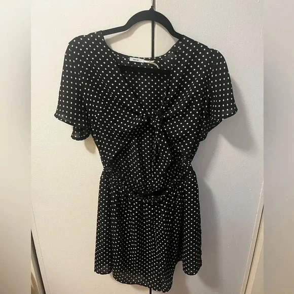Urban outfitters black polka dot romper - Picture 2 of 8